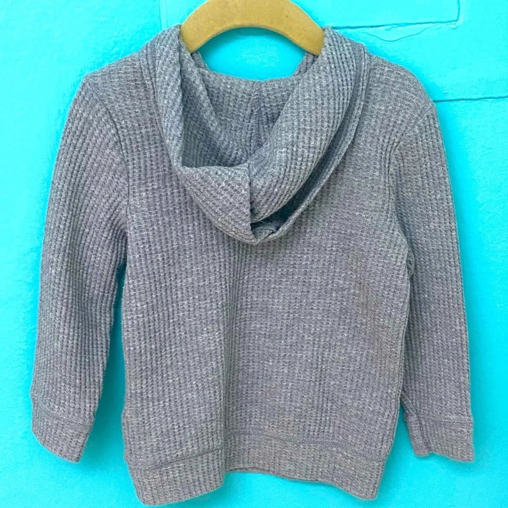 Girl's OLD NAVY Ribbed Lightweight Gray Pullover Hoodie - Size 4T
